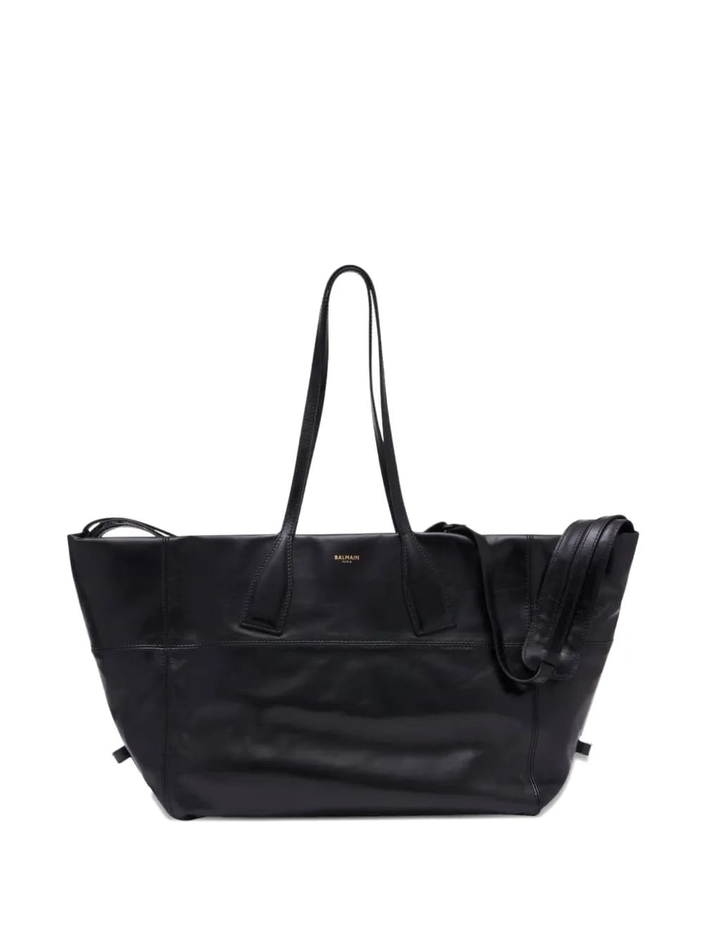 Track leather tote bag