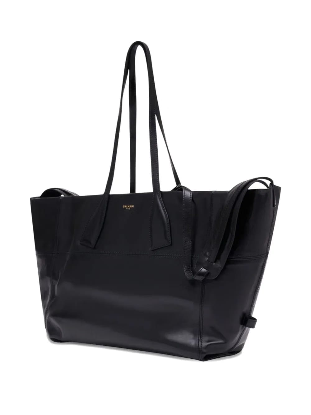 Track leather tote bag