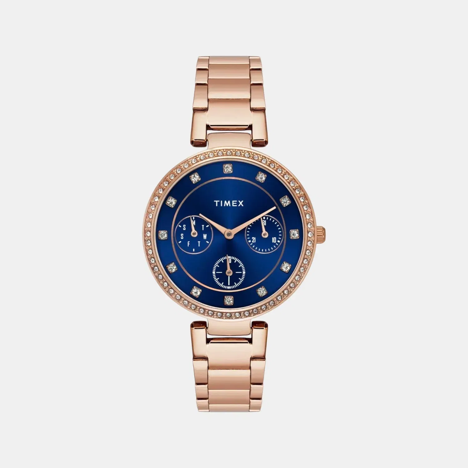 Timex Trendline Women Quartz Dial Multi-Function Stainless Steel Watch Twel18703