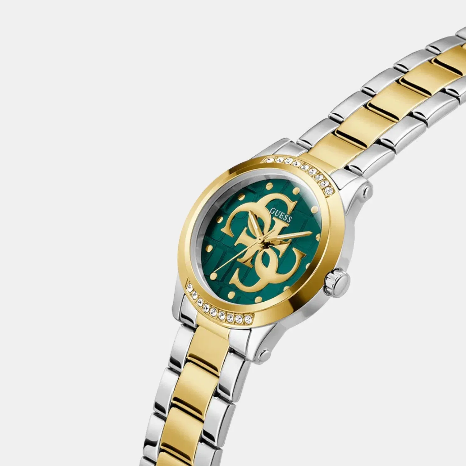 Guess Gt Annette Women Quartz Green Dial Analog Stainless Steel Gw0861L4