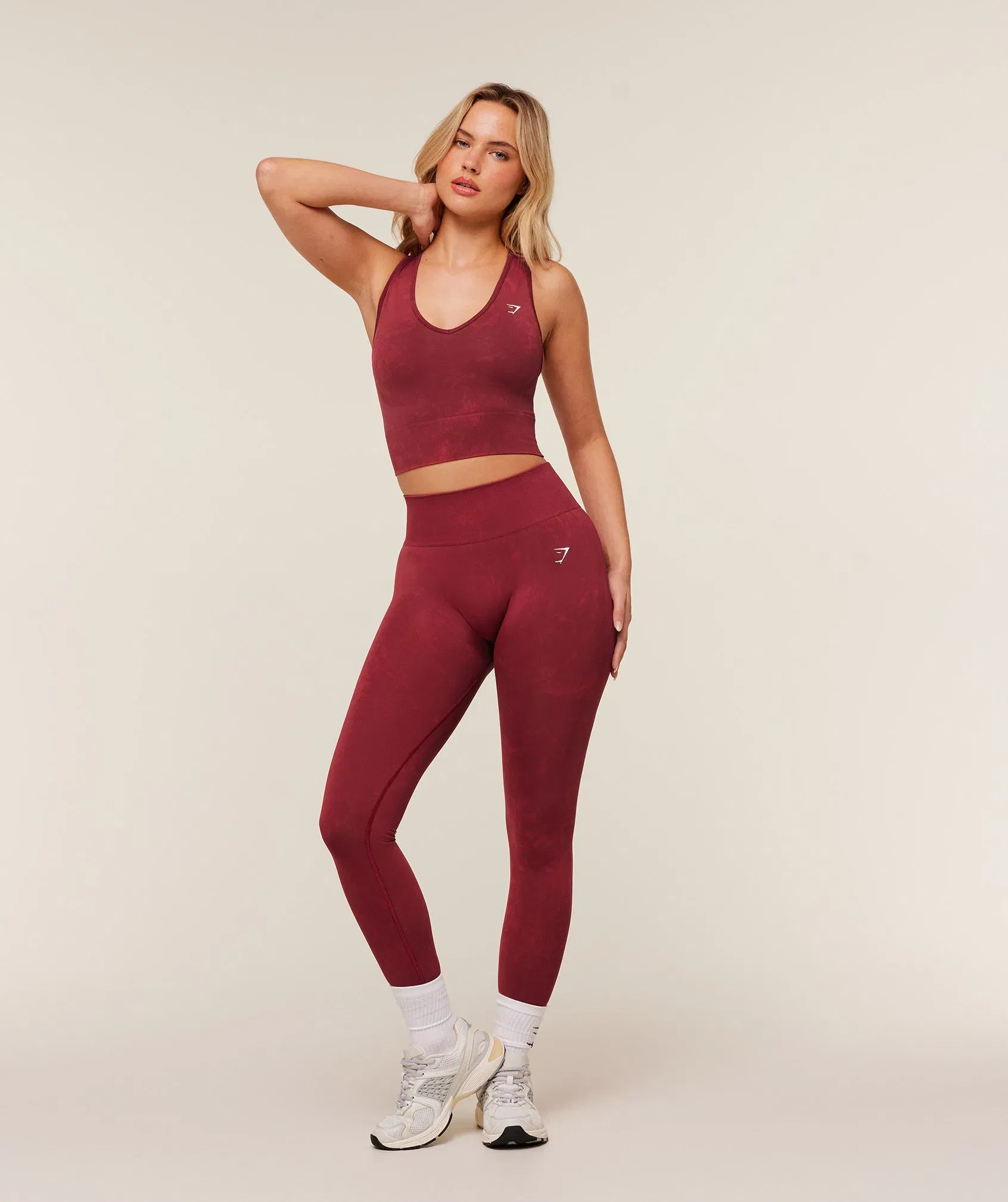 Gymshark Washed Leggings - Red Wash