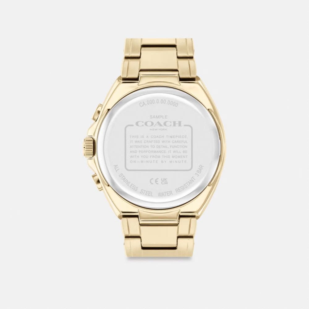 Coach Jackson Watch, 45 Mm Gold