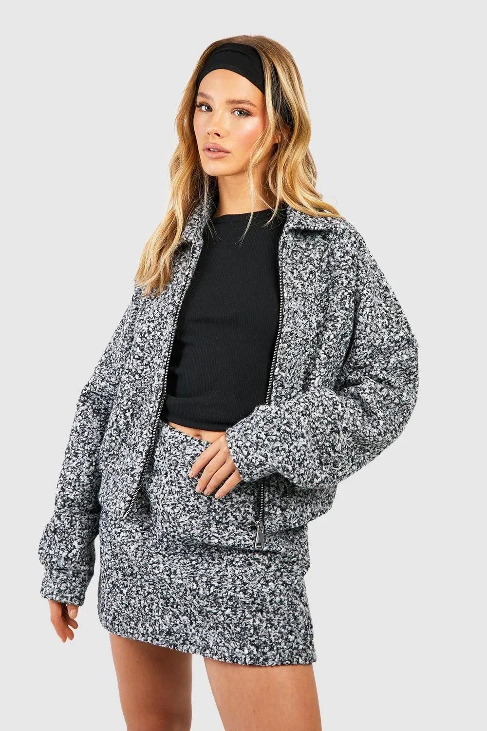 Boucle Pelmet Mini Skirt