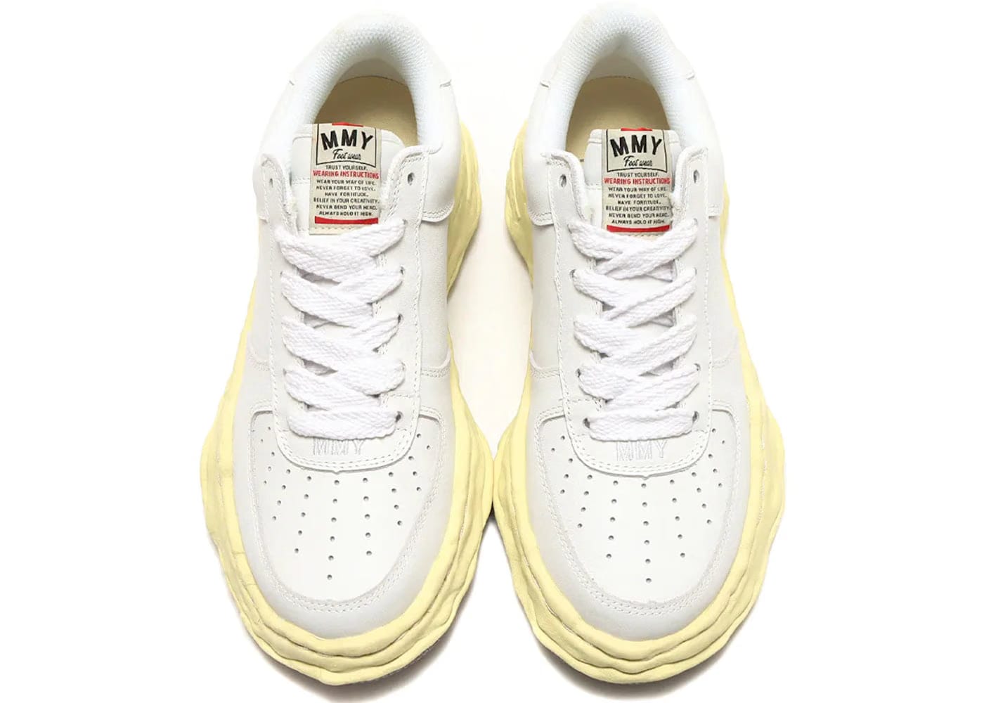 Maison Mihara Yasuhiro Wayne Leather Low White Cream Sole