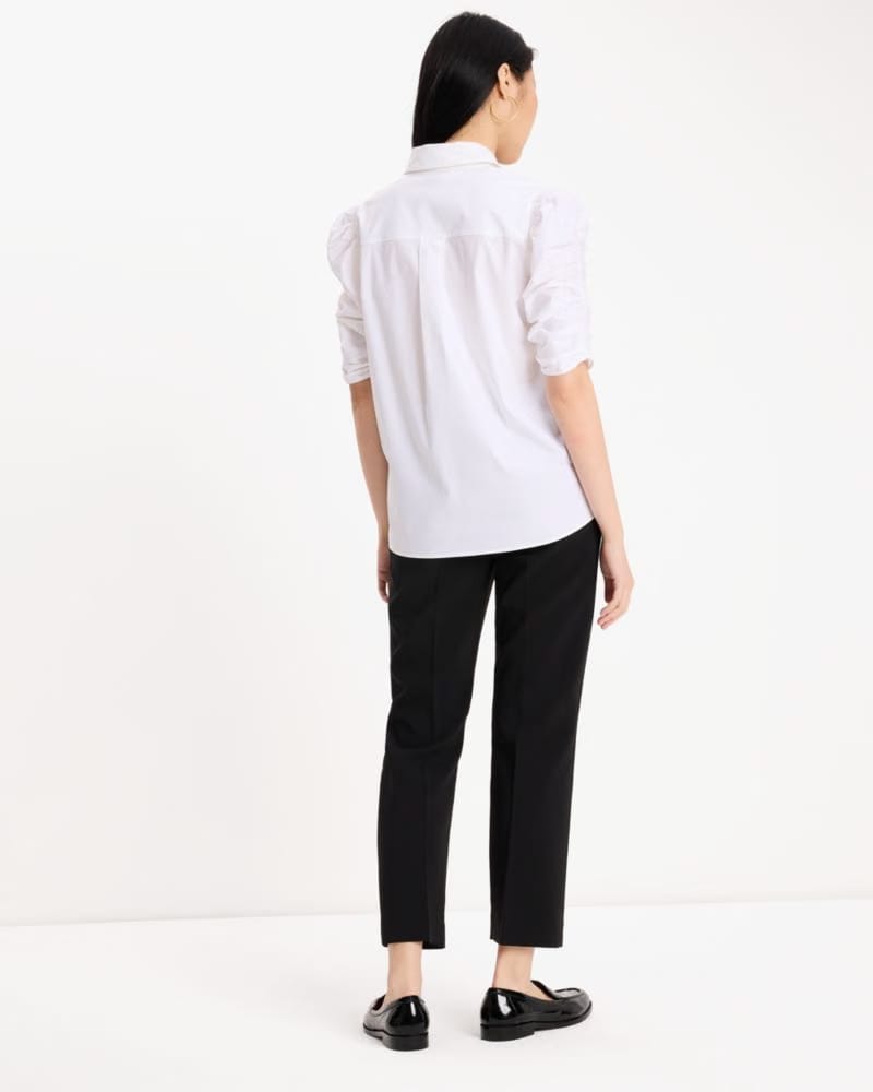 Ruched Poplin Shirt