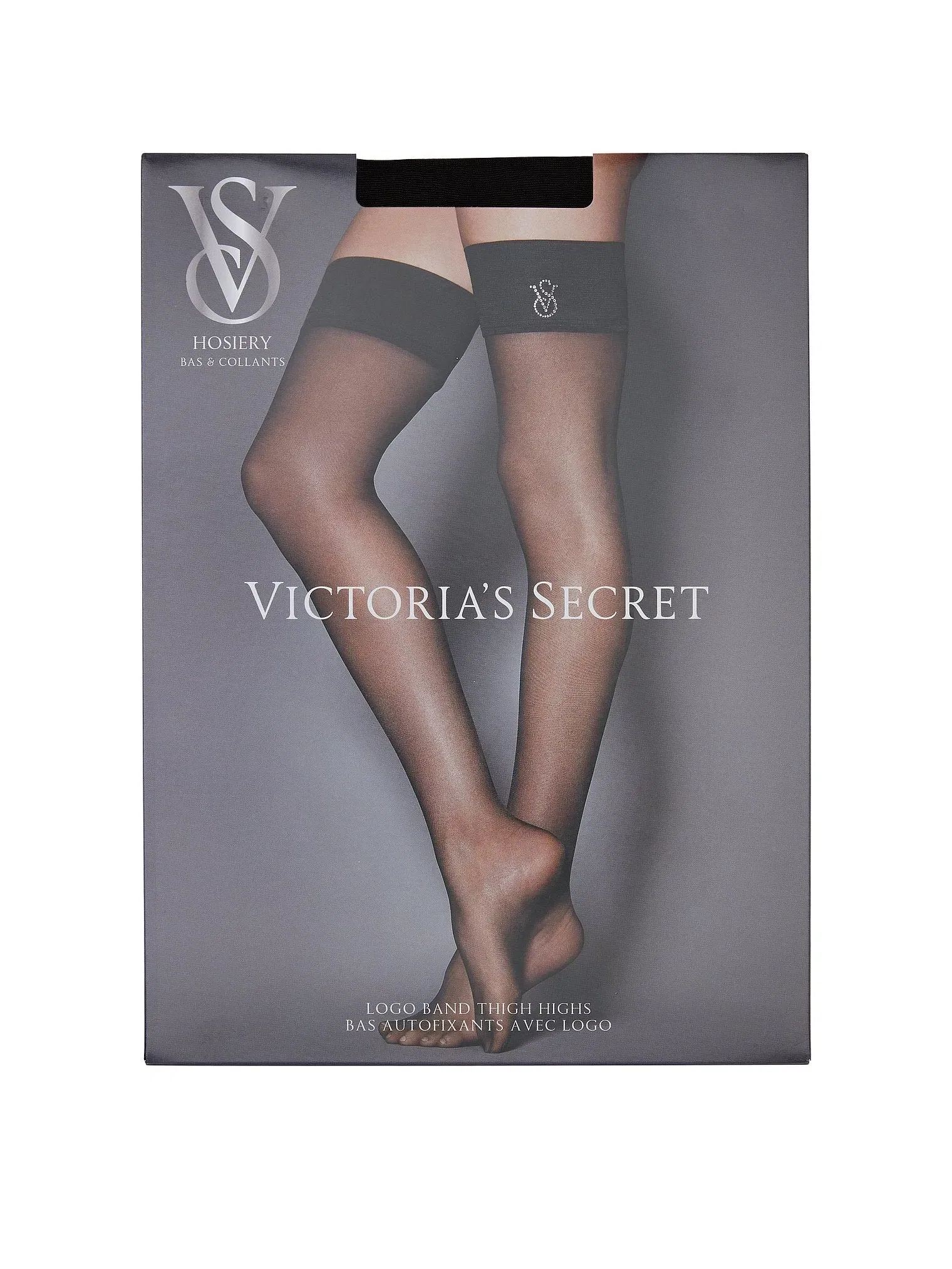 Crystal Logo Thigh Highs