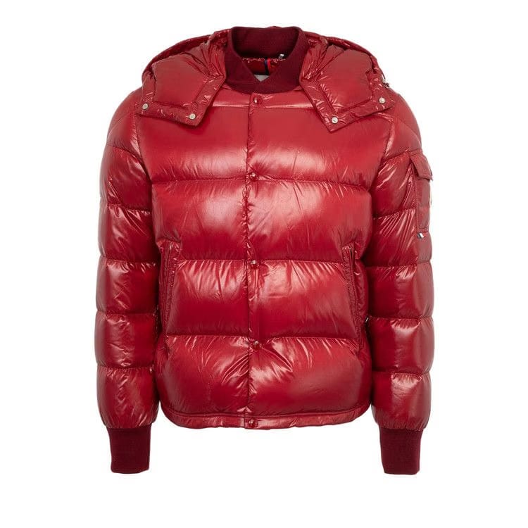 Moncler Salzman Hooded Down Jacket Dark Red