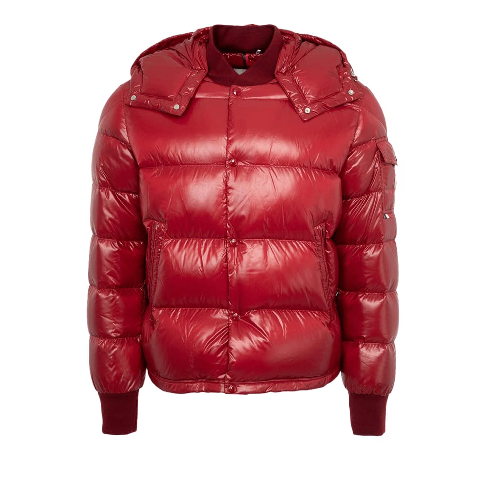 Moncler Salzman Hooded Down Jacket Dark Red