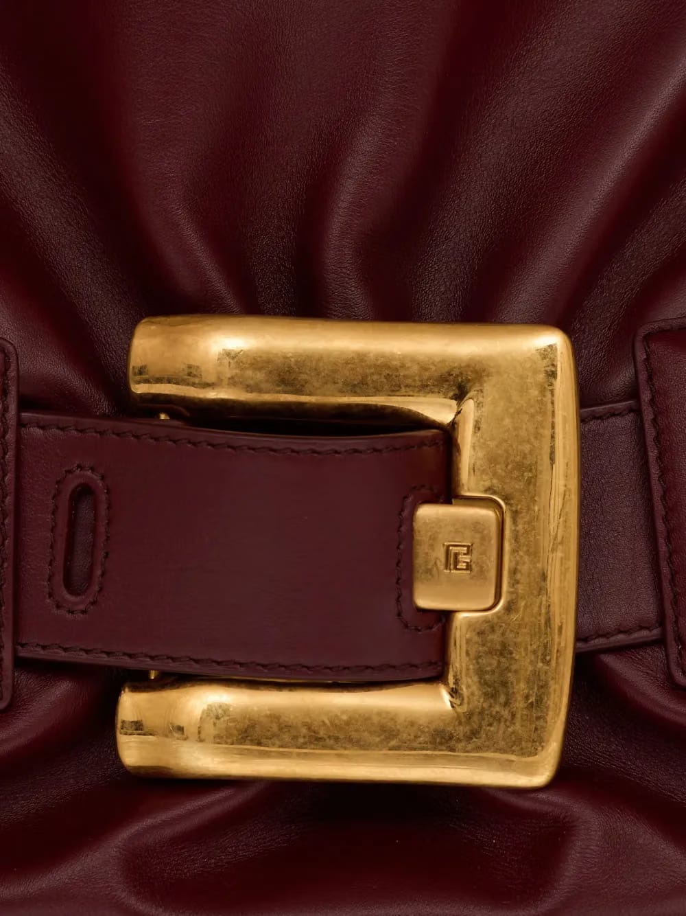 medium Anthem belted gathered leather shoulder bag