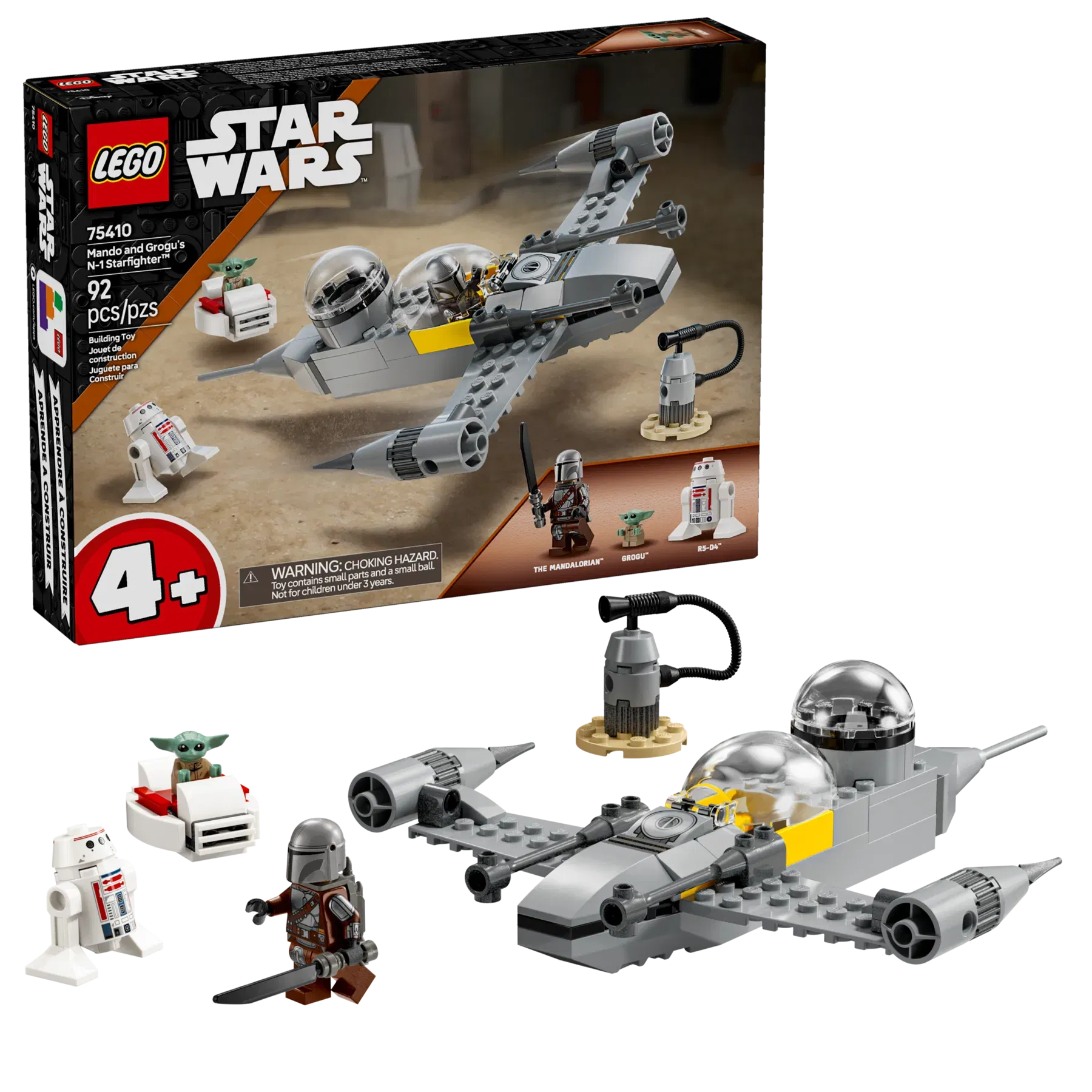 Lego Mando and Grogus N1 Starfighter