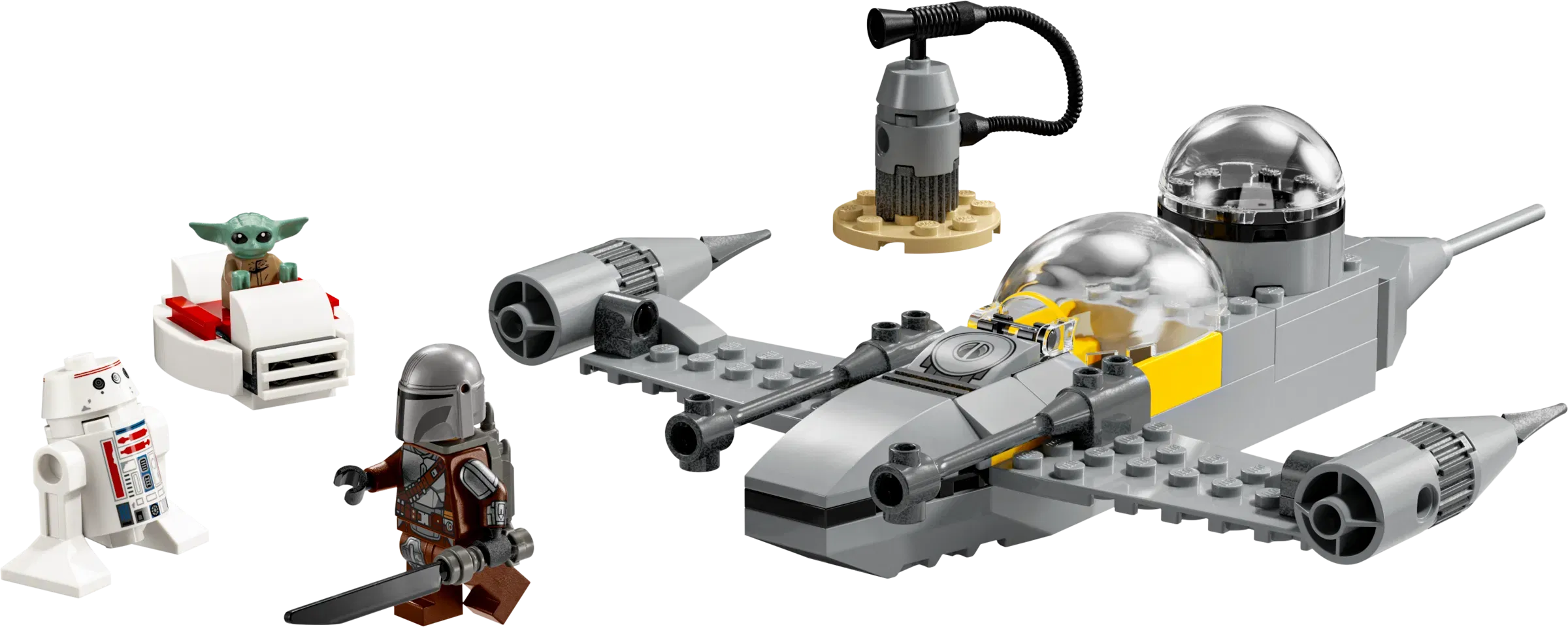 Lego Mando and Grogus N1 Starfighter