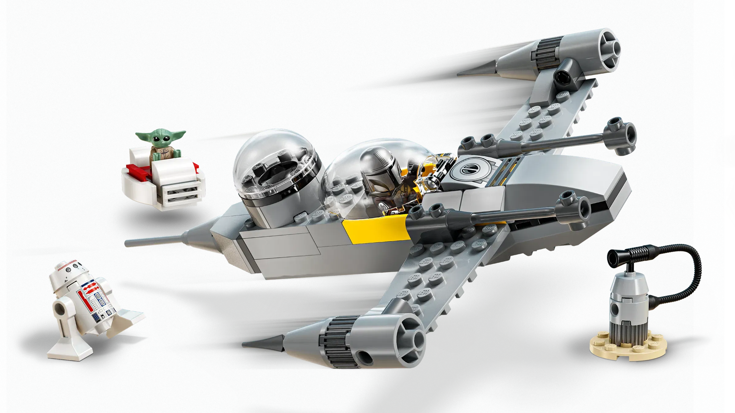 Lego Mando and Grogus N1 Starfighter