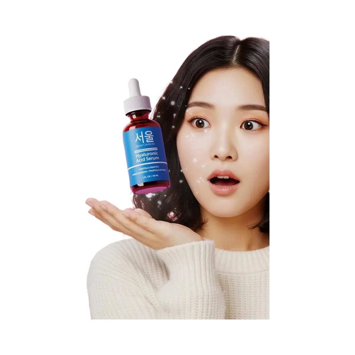 Seoul Ceuticals Korean Skin Care Mixed Molecular Weight Hyaluronic Acid Serum