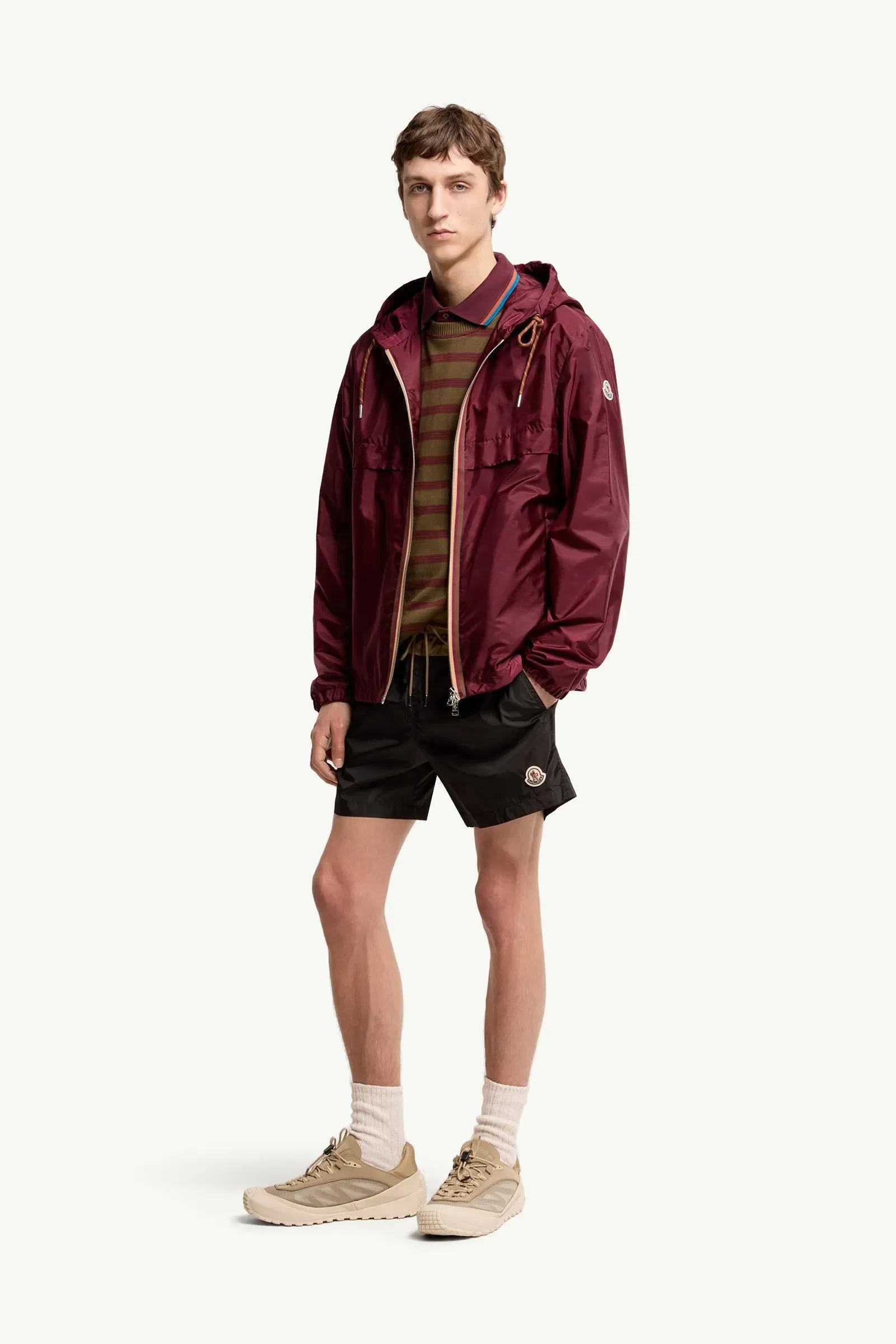 Moncler Contrast Swim Shorts Black Black