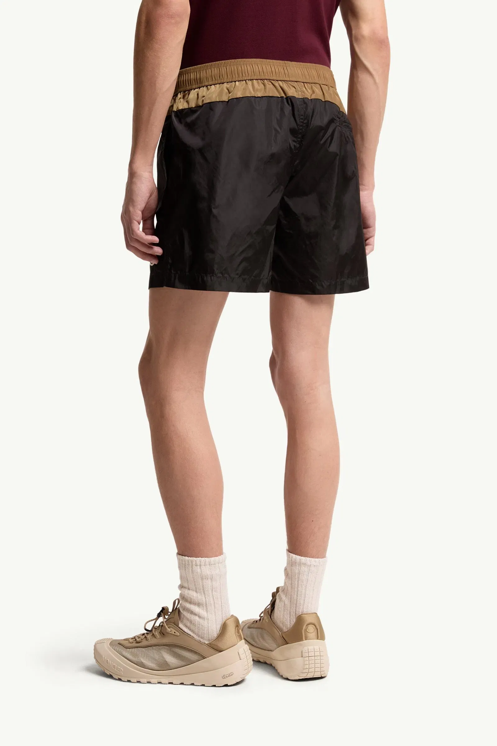 Moncler Contrast Swim Shorts Black Black