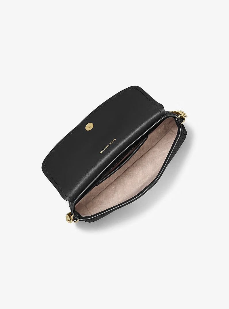 Michael Kors Nolita Small Pebbled Leather Crossbody Bag Black