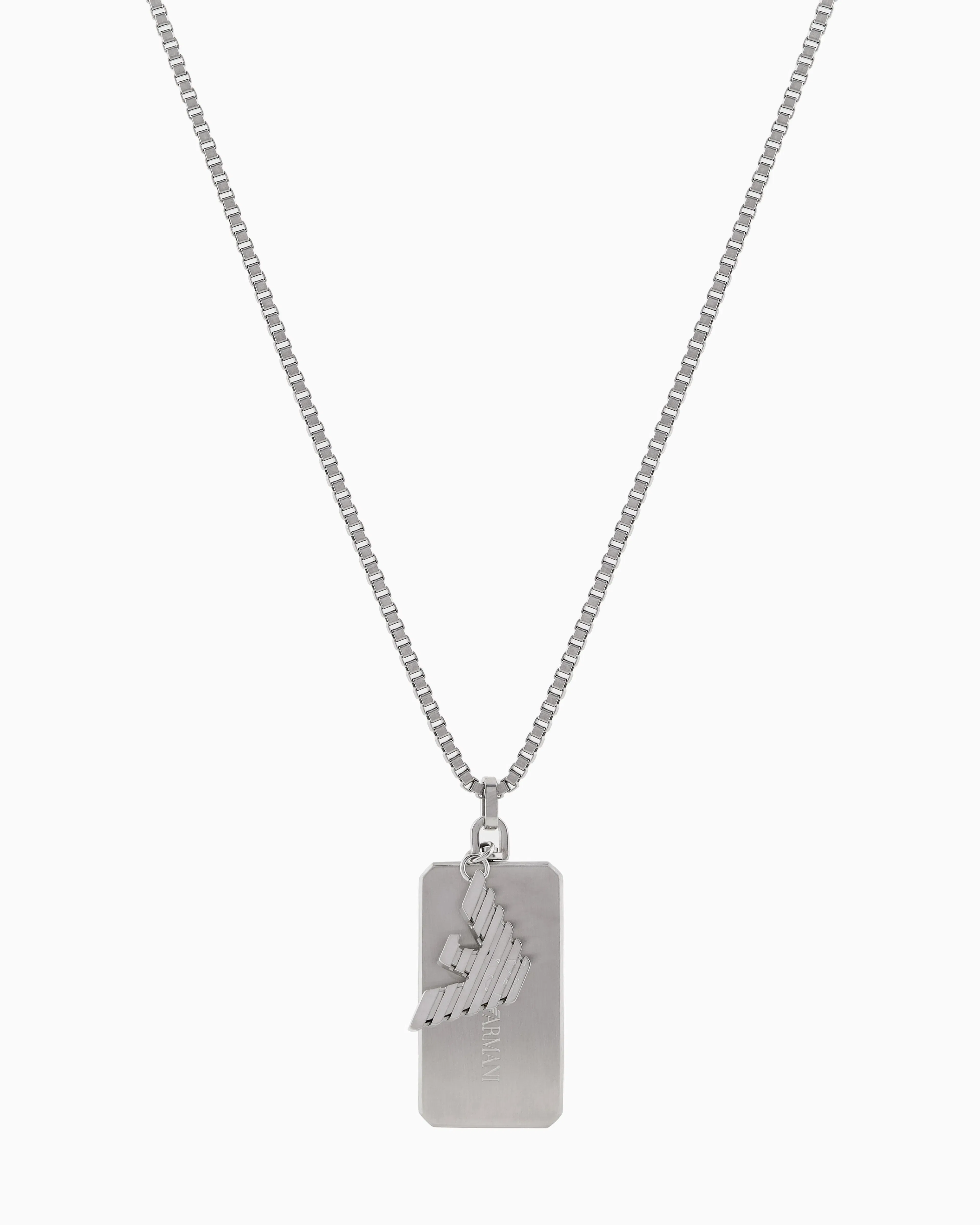 Emporio Armani Stainless Steel Dog Tag Necklace