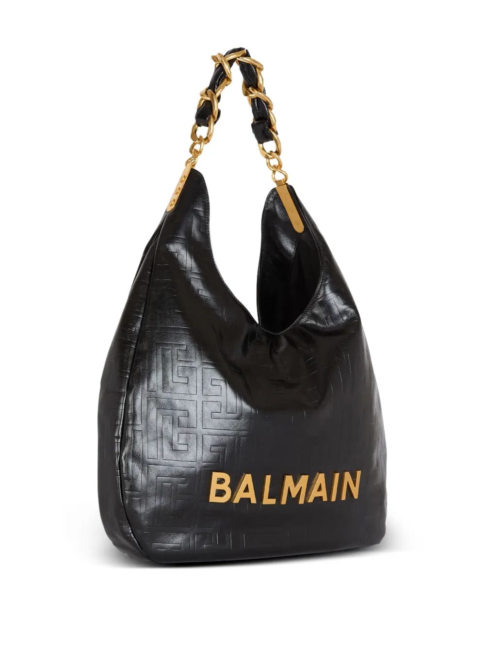 1945 crinkled leather shoulder bag