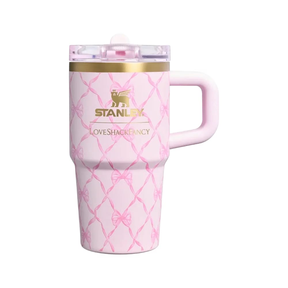 Stanley 1913 x LoveShackFancy Holiday The Quencher Details ProTour Tumbler Set 2-pack Baby Bow Pink Peppermint
