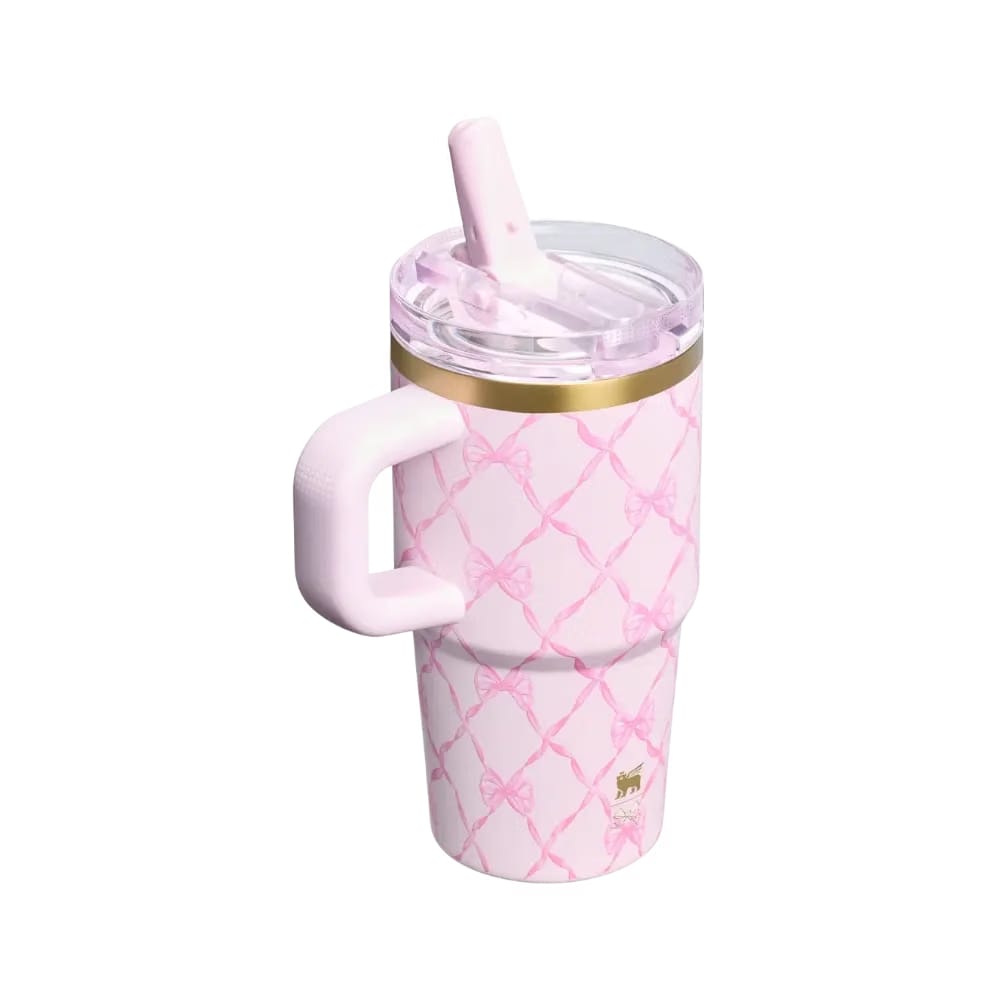 Stanley 1913 x LoveShackFancy Holiday The Quencher Details ProTour Tumbler Set 2-pack Baby Bow Pink Peppermint
