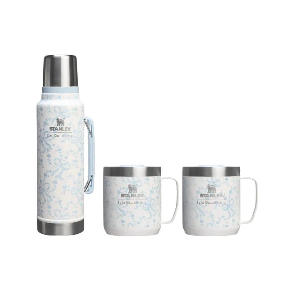 Stanley 1913 x LoveShackFancy Holiday The Everyday Cocoa Set Coquette Bow Winter Ice