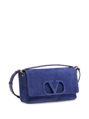 Fill Me suede shoulder bag