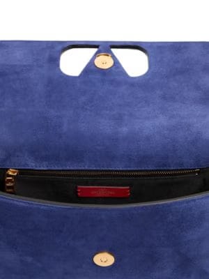 Fill Me suede shoulder bag