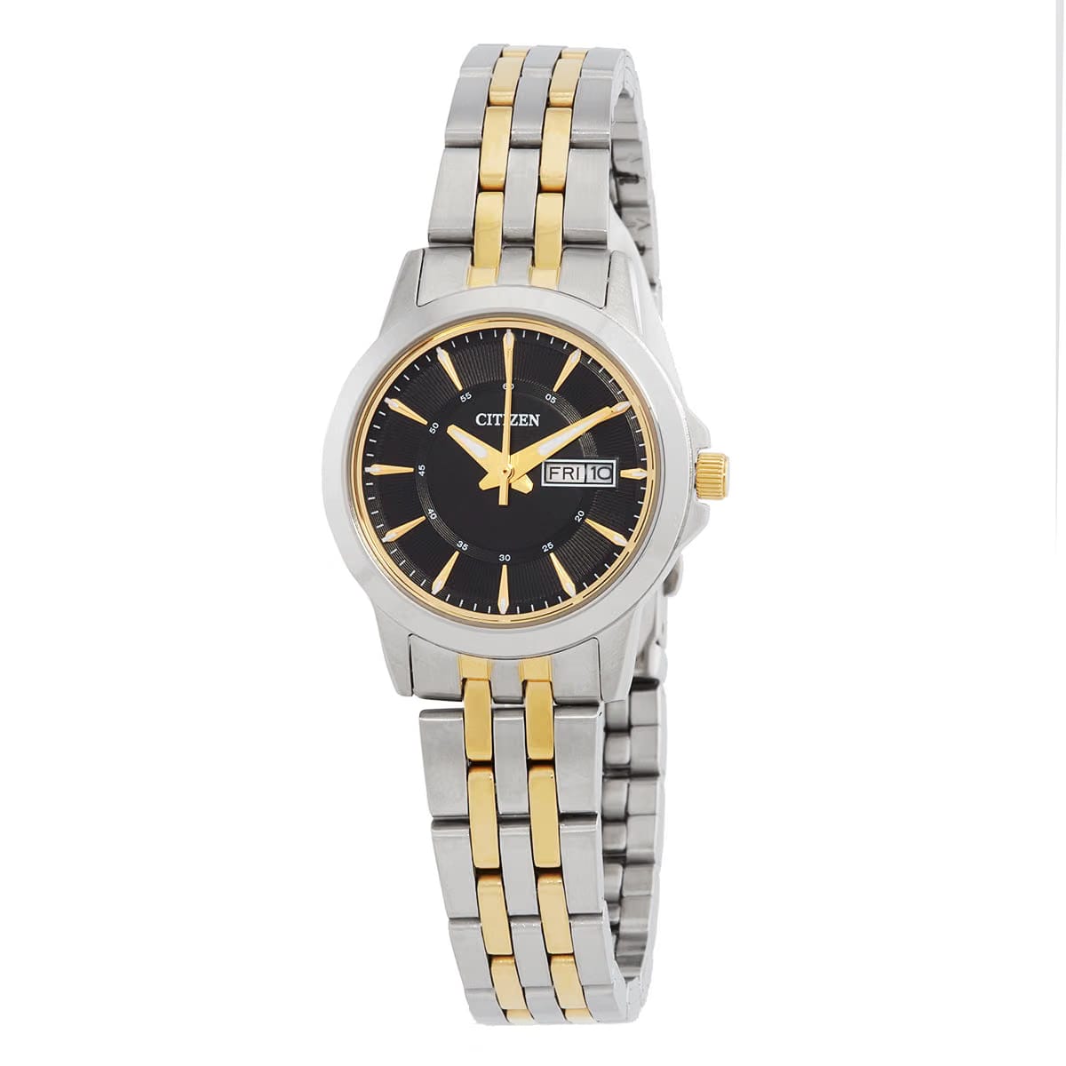 Citizen Quartz Black Dial Two-Tone Women's Watch