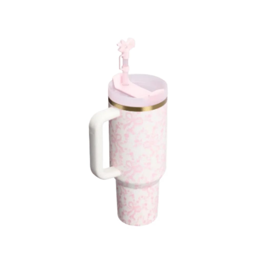 Stanley 1913 x LoveShackFancy Holiday Quencher H2.0 FlowState Tumbler (40OZ) Coquette Bow Chantilly