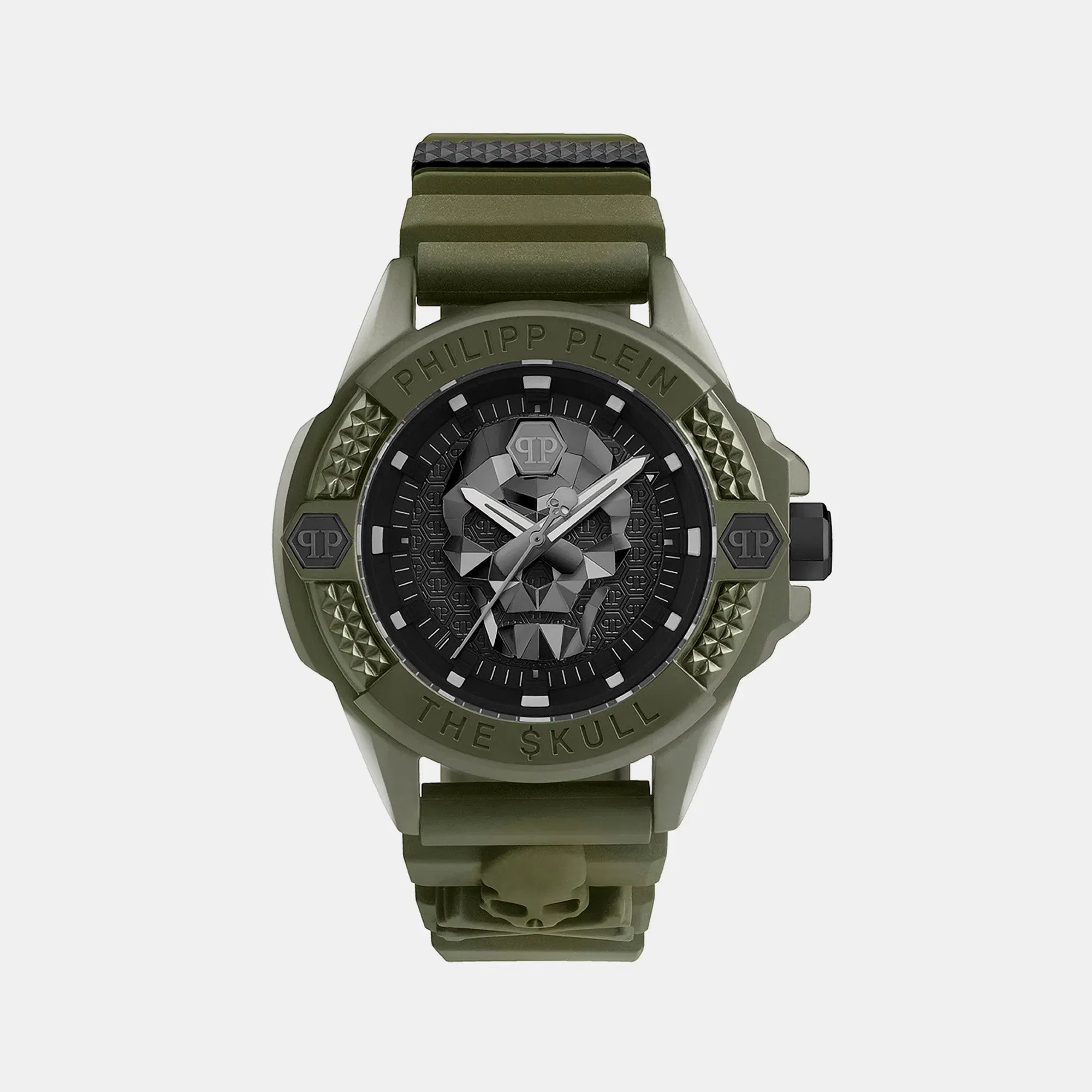 Philipp Plein $Kull Unisex Quartz Black Dial Analog Silicone Watch Pwuba0423