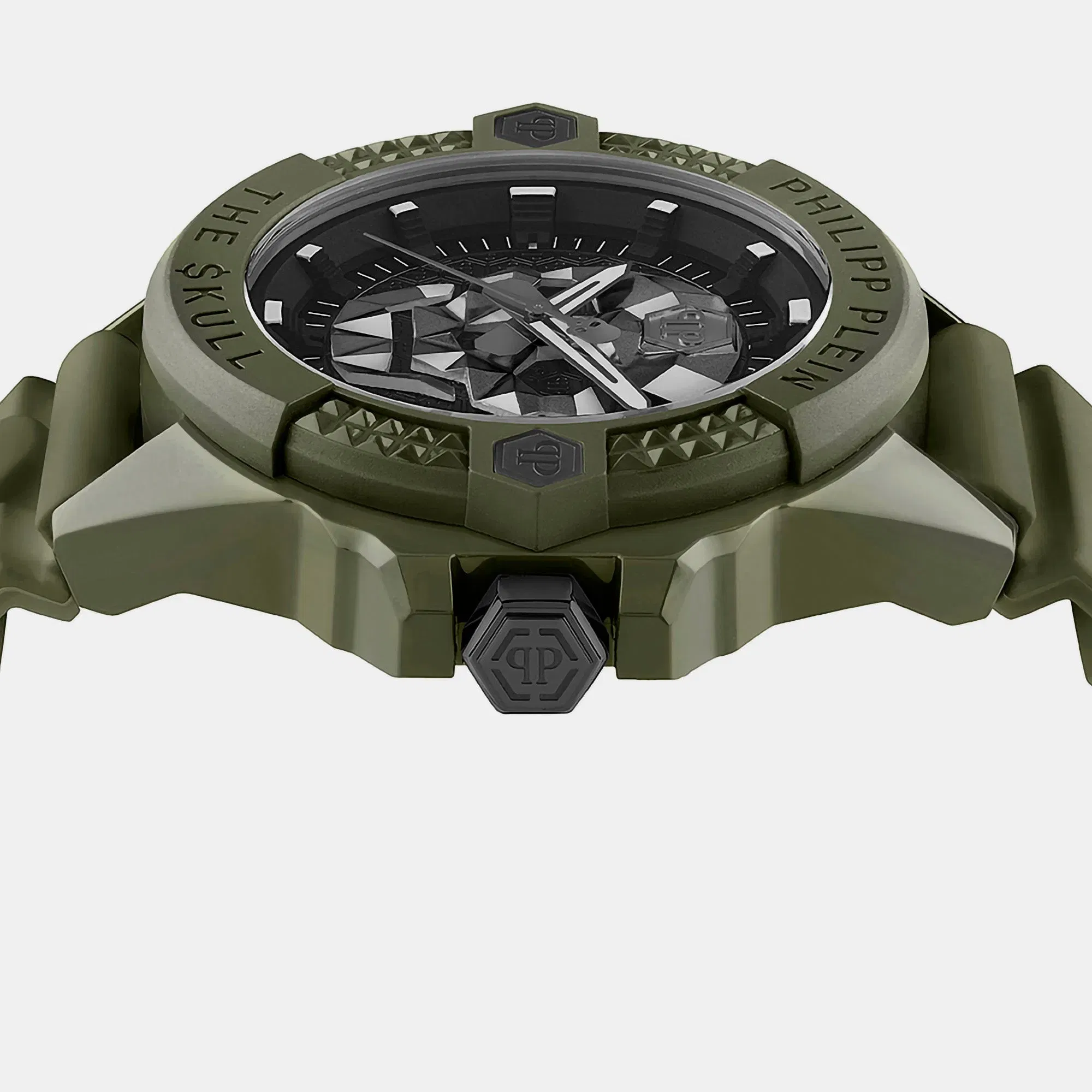 Philipp Plein $Kull Unisex Quartz Black Dial Analog Silicone Watch Pwuba0423