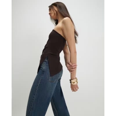 Brown Premium Bandeau Top