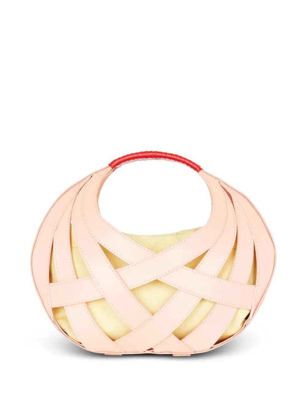 basketweave leather tote bag
