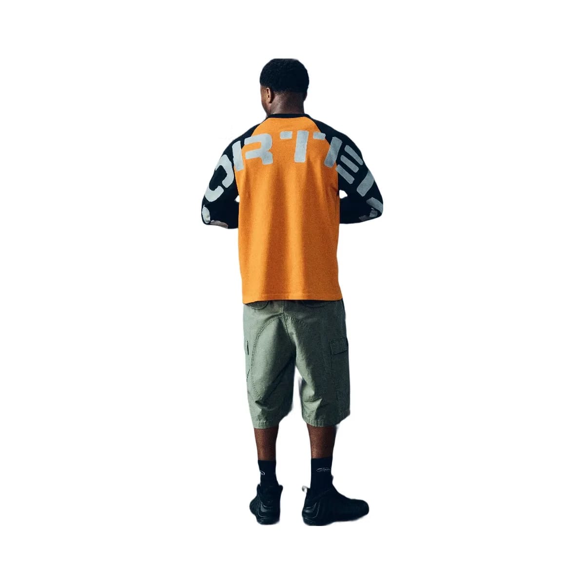Corteiz Stencil Raglan Ls Orange/Black