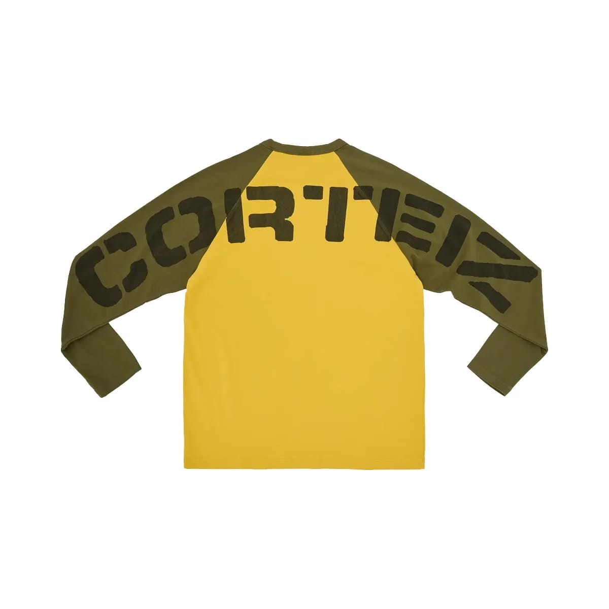 Corteiz Stencil Raglan Ls Gold/Olive