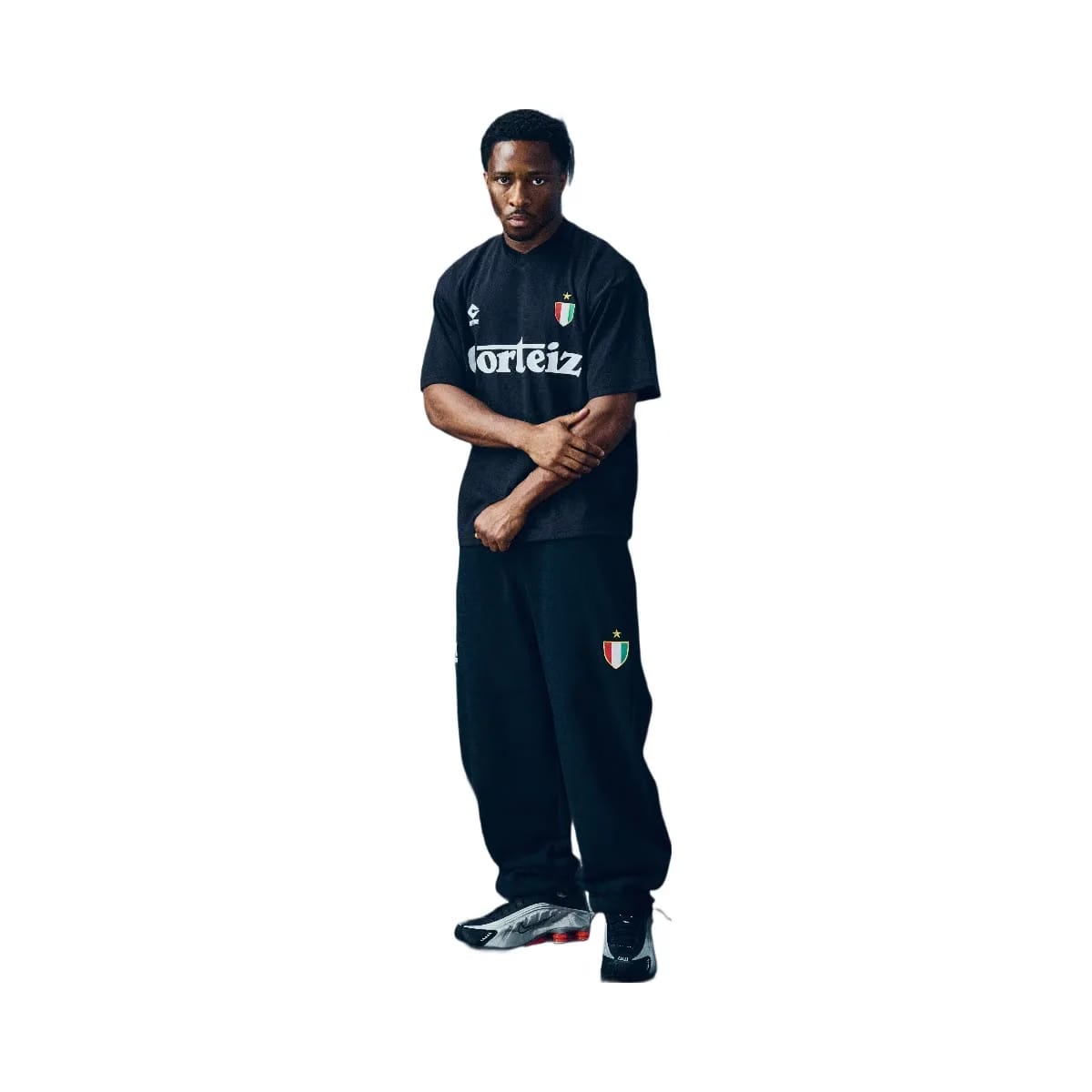 Corteiz Ghini Football Jersey Black
