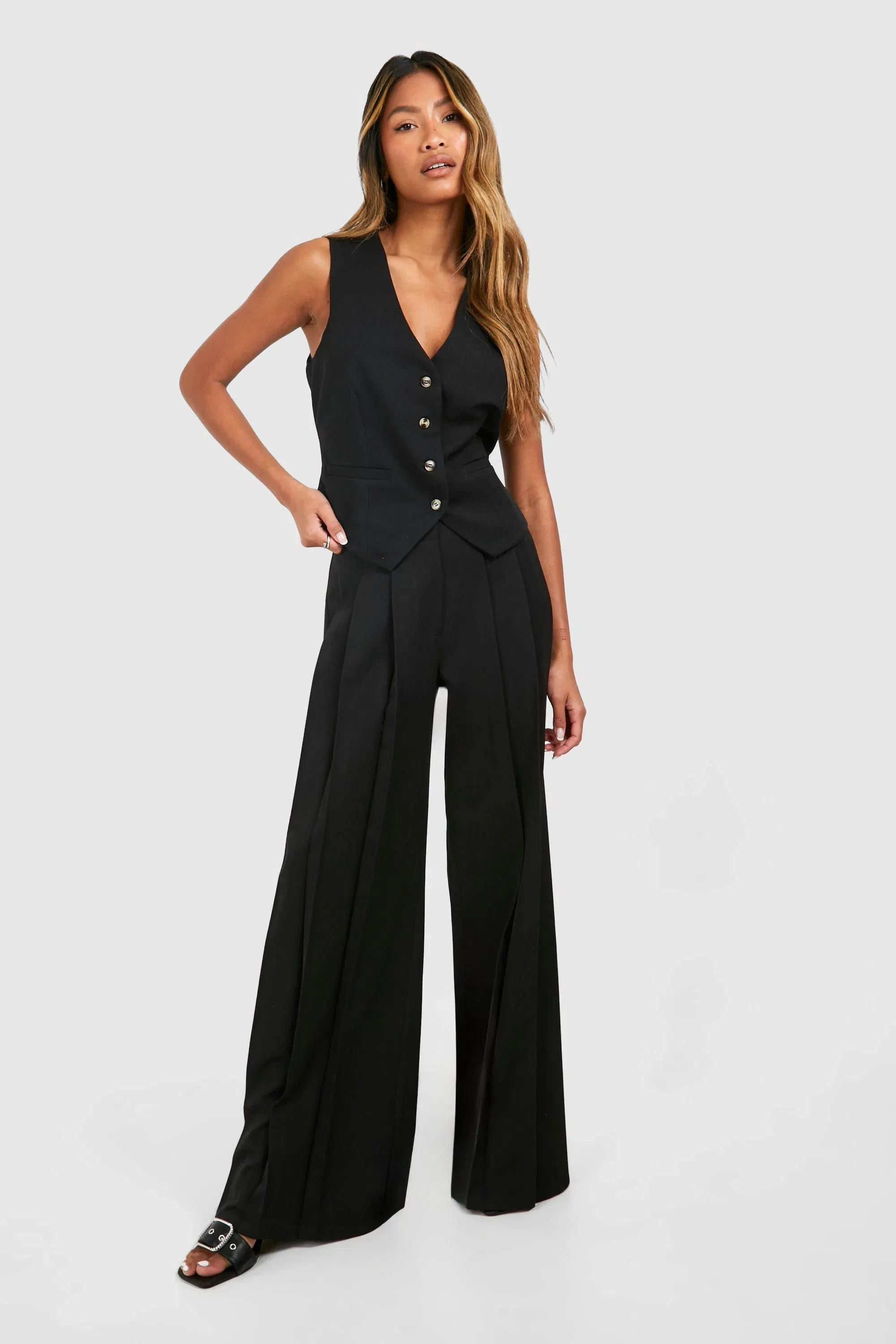 Extreme Pleat Wide Leg Trousers
