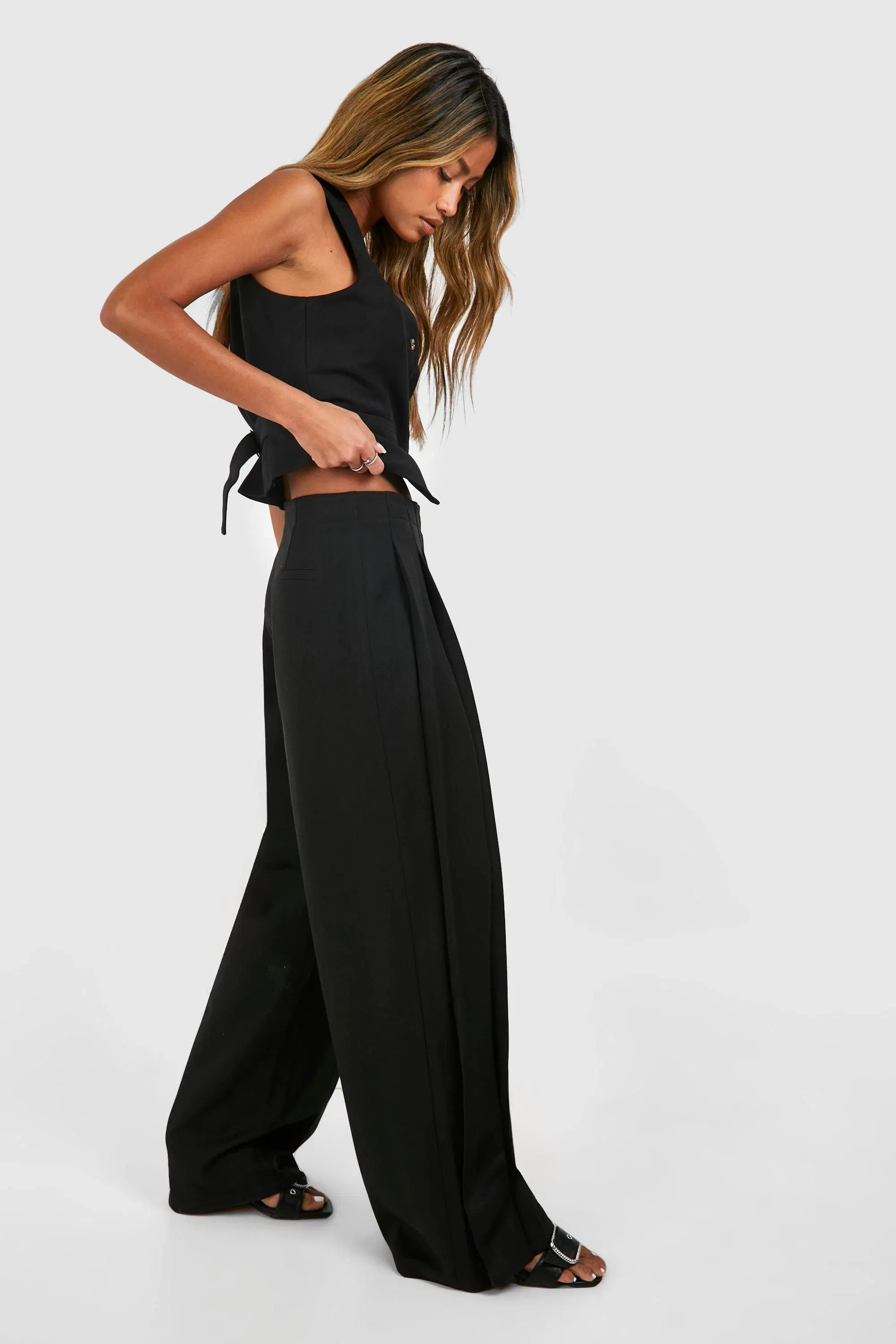 Extreme Pleat Wide Leg Trousers