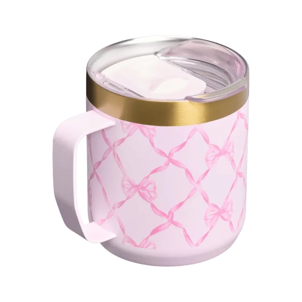 Stanley 1913 X Loveshackfancy Holiday Everyday Camp Mug Set Baby Bow Pink Peppermint 12 OZ