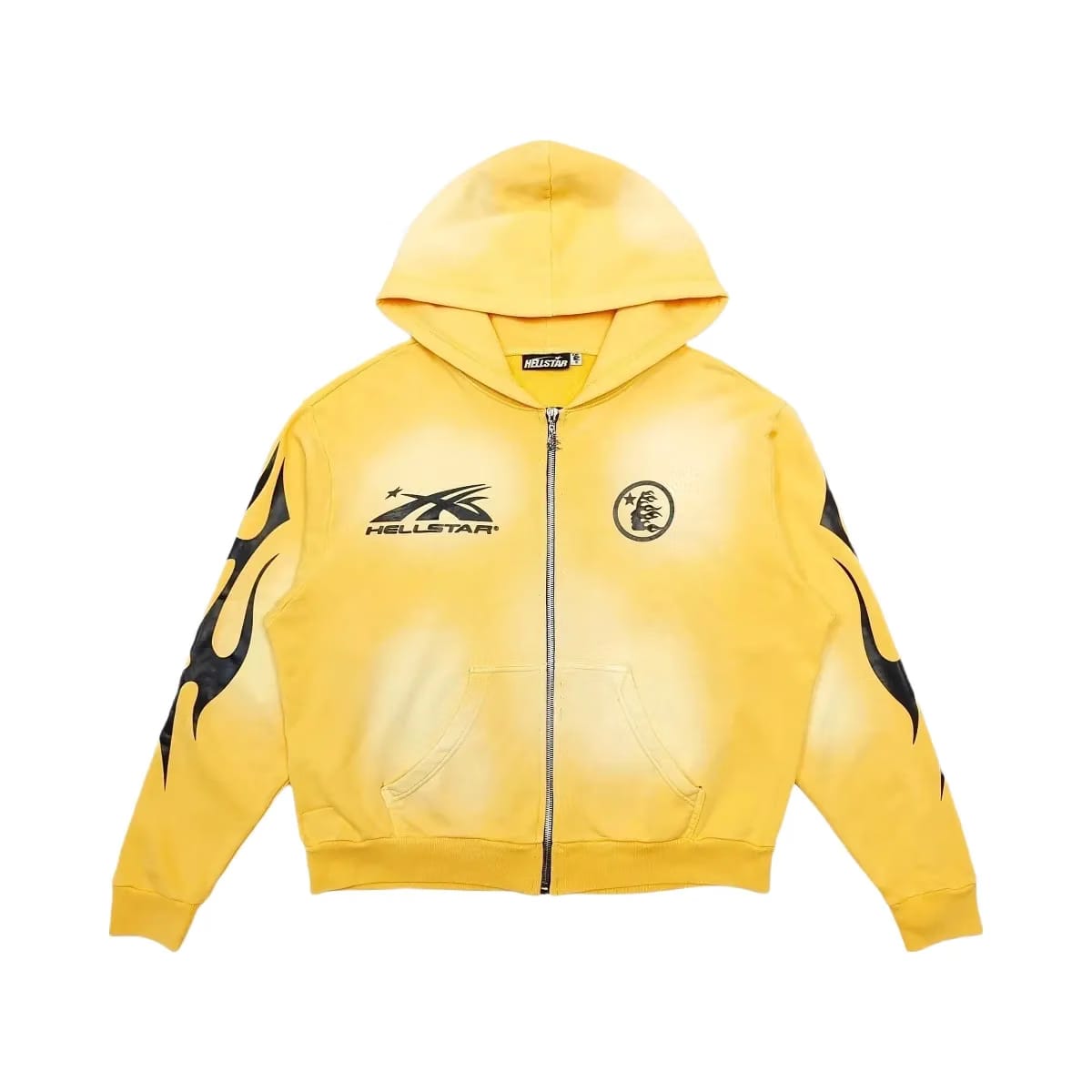 Hellstar Sports Zip Up Sweatshirt Yellow