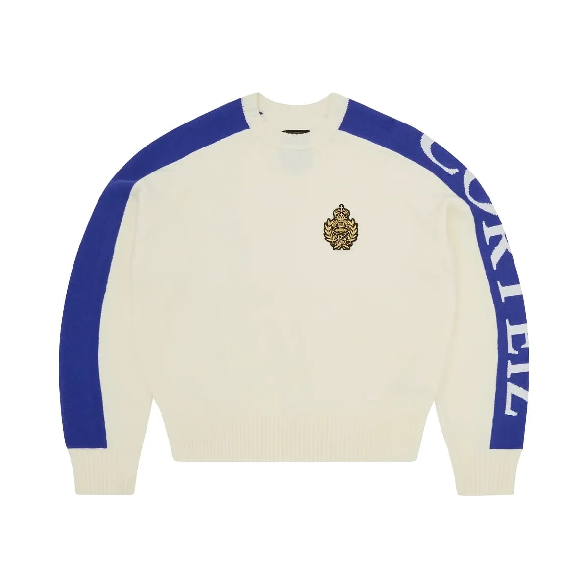 Corteiz Vvs Panel Knit Sweater Cream