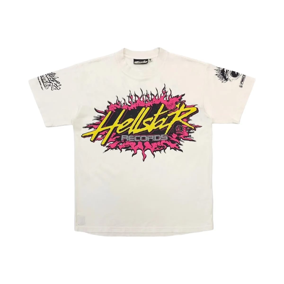 Hellstar Studios Brick Wall T-Shirt White/Yellow
