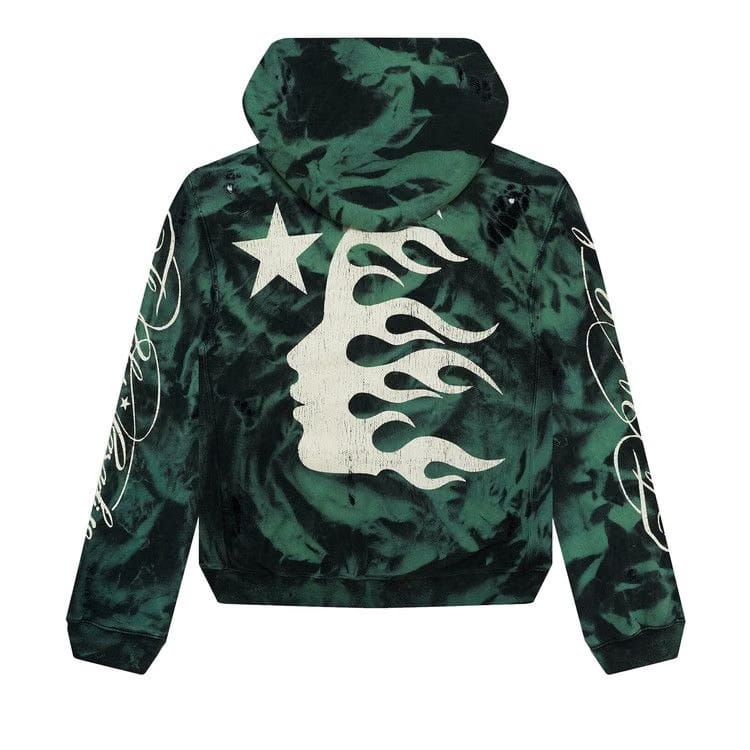 Hellstar Marble Paradise Hoodie Green