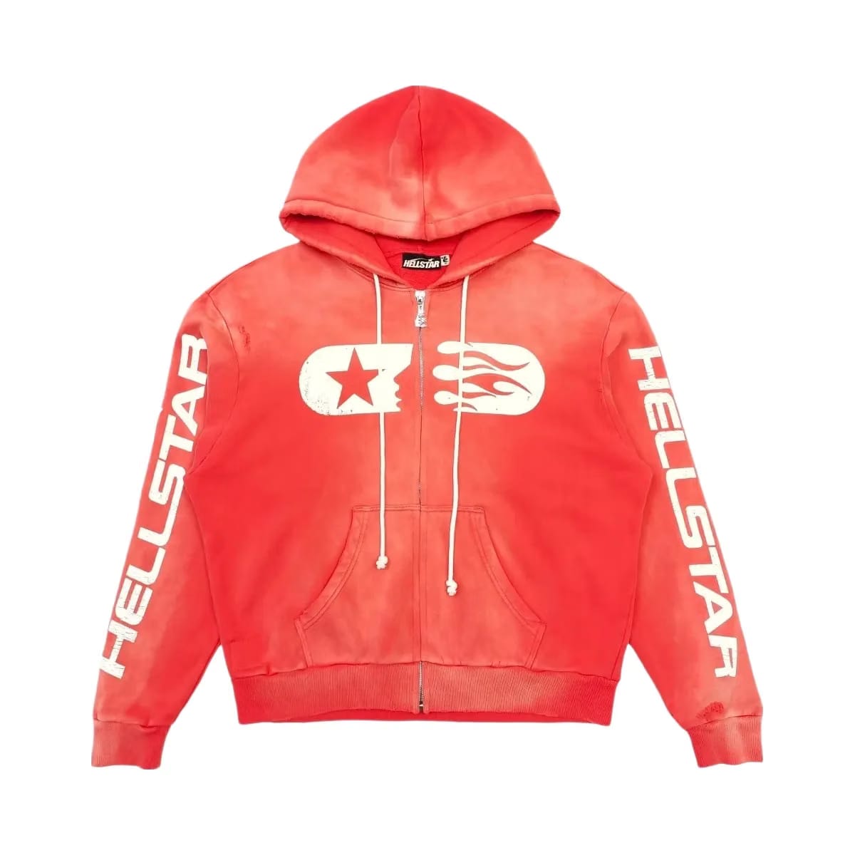 Hellstar Studios Zip Hoodie Red/White
