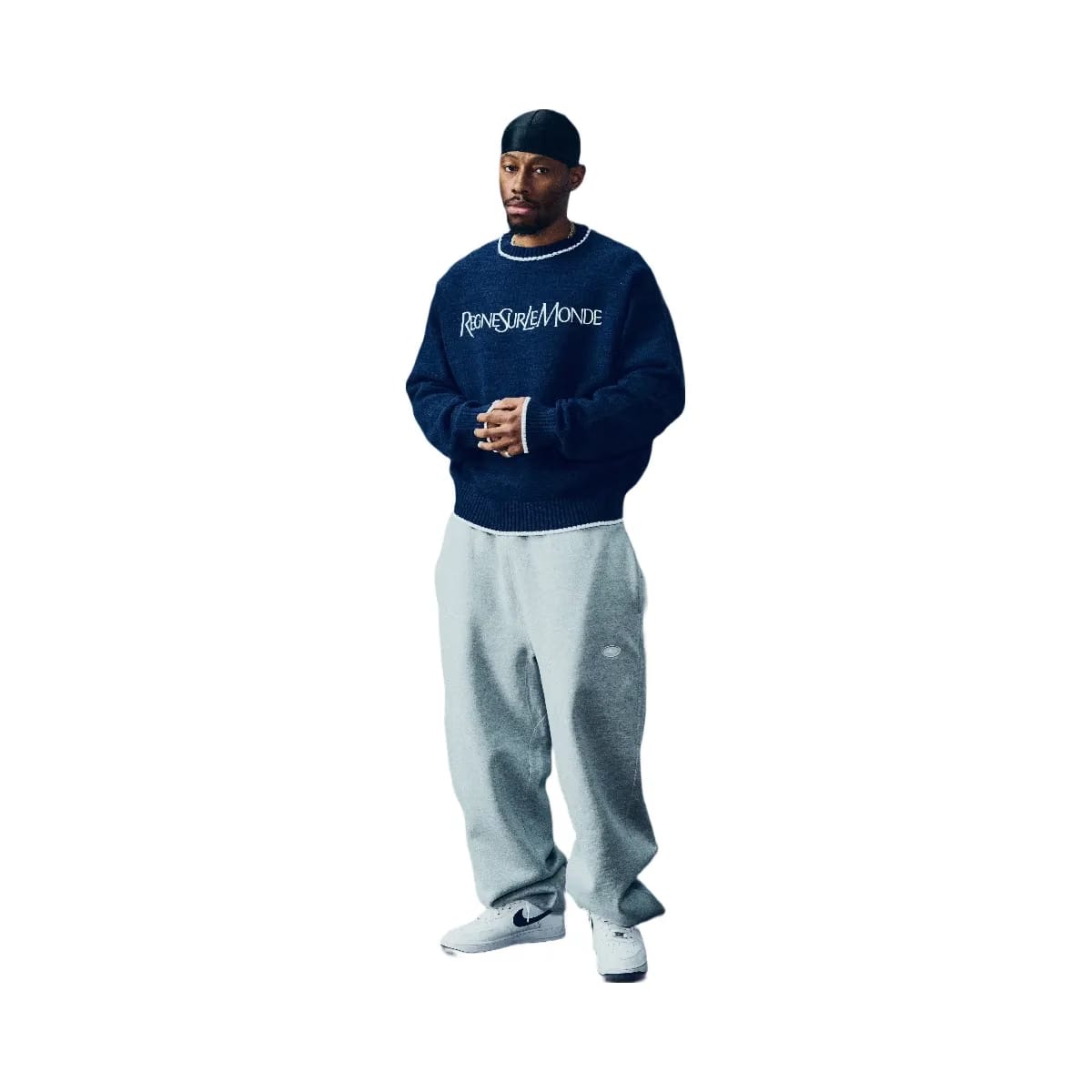 Corteiz Rslm Knit Crewneck Navy