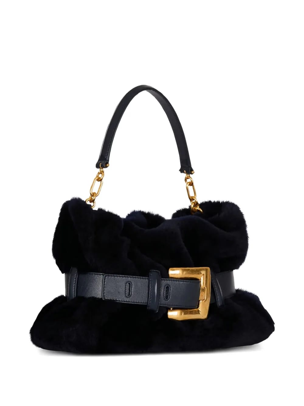 medium Anthem shearling belt-buckle shoulder bag