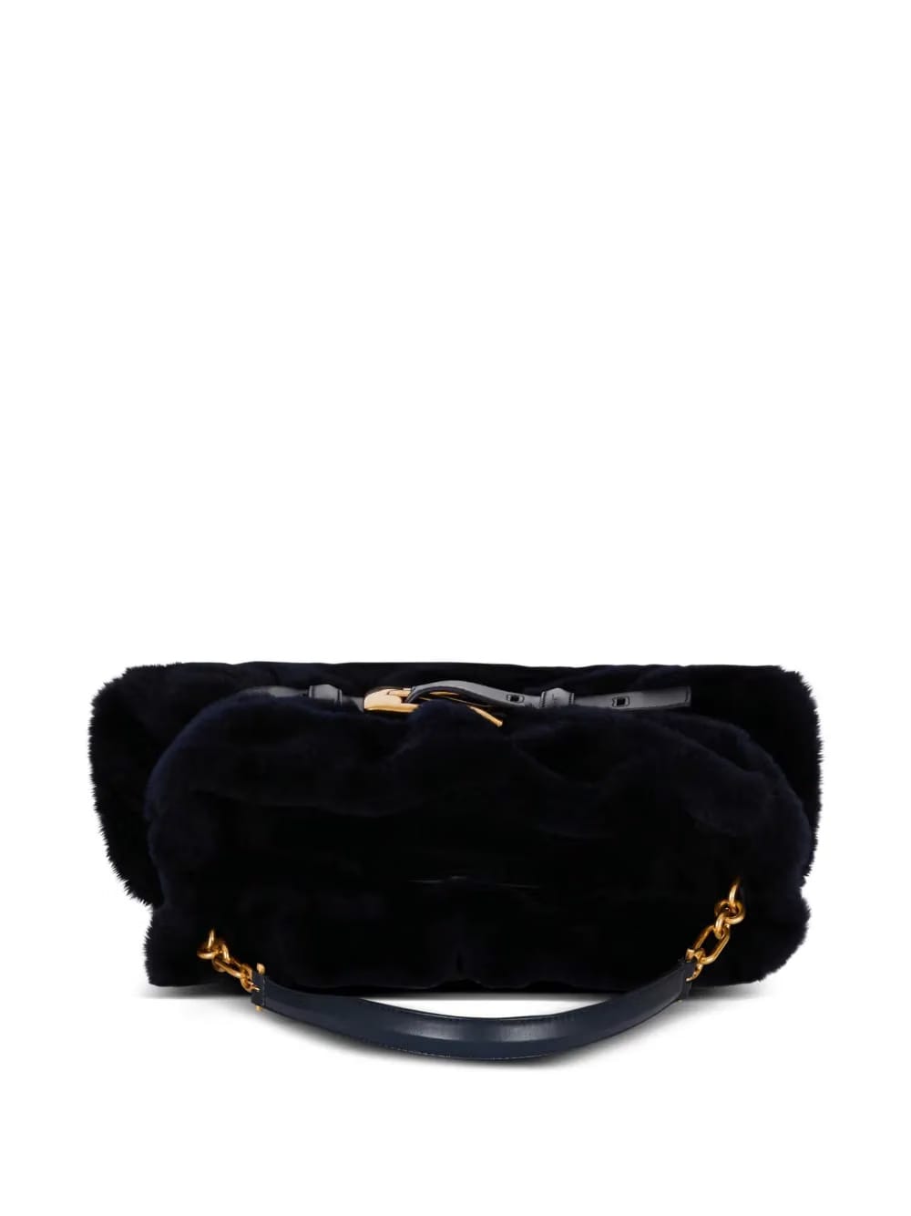medium Anthem shearling belt-buckle shoulder bag