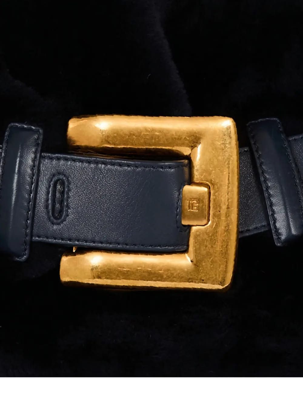 medium Anthem shearling belt-buckle shoulder bag