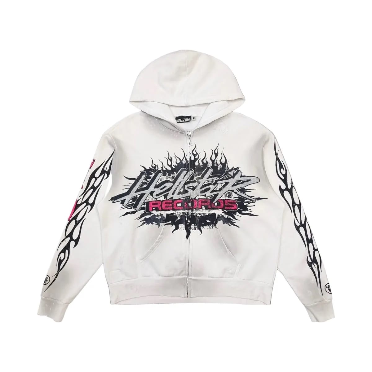 Hellstar Records Glitter Zip Up White