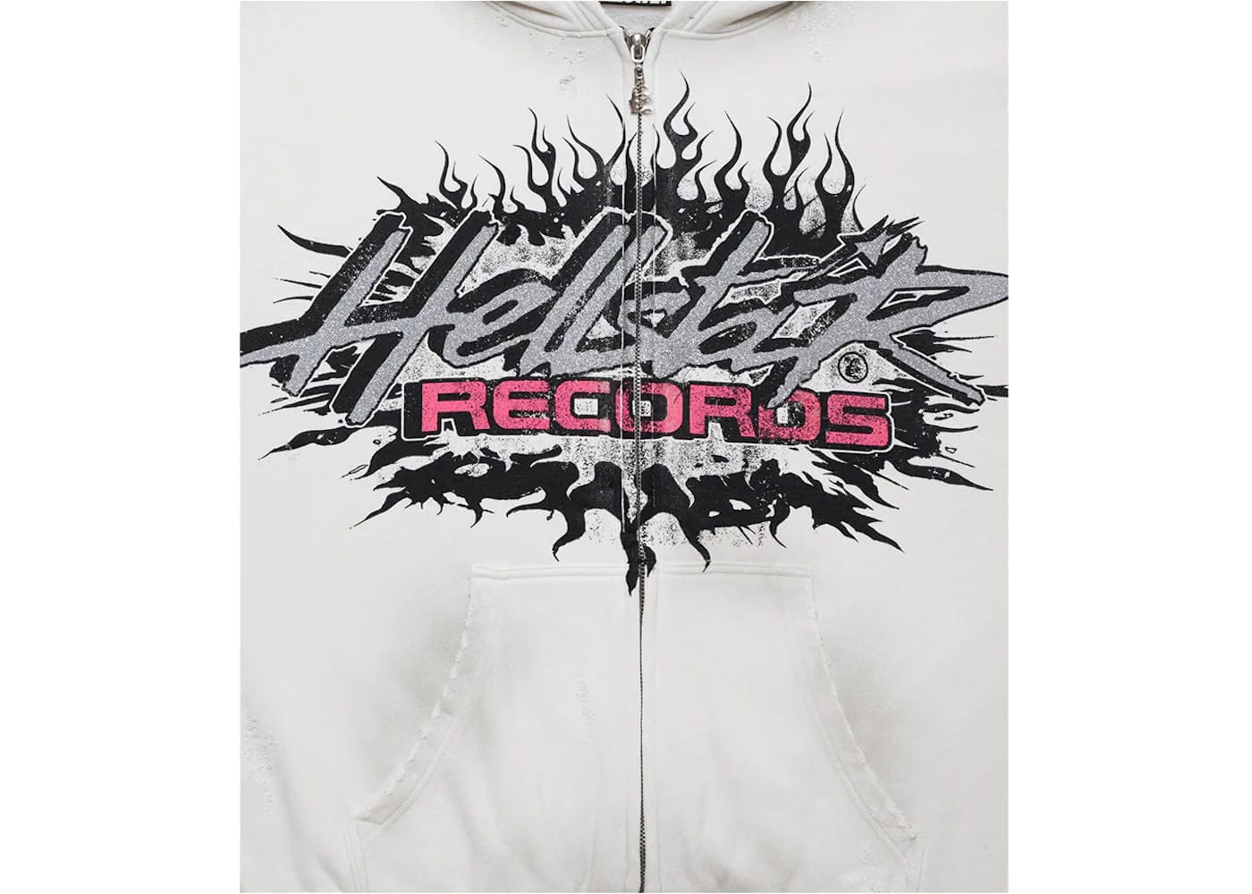 Hellstar Records Glitter Zip Up White